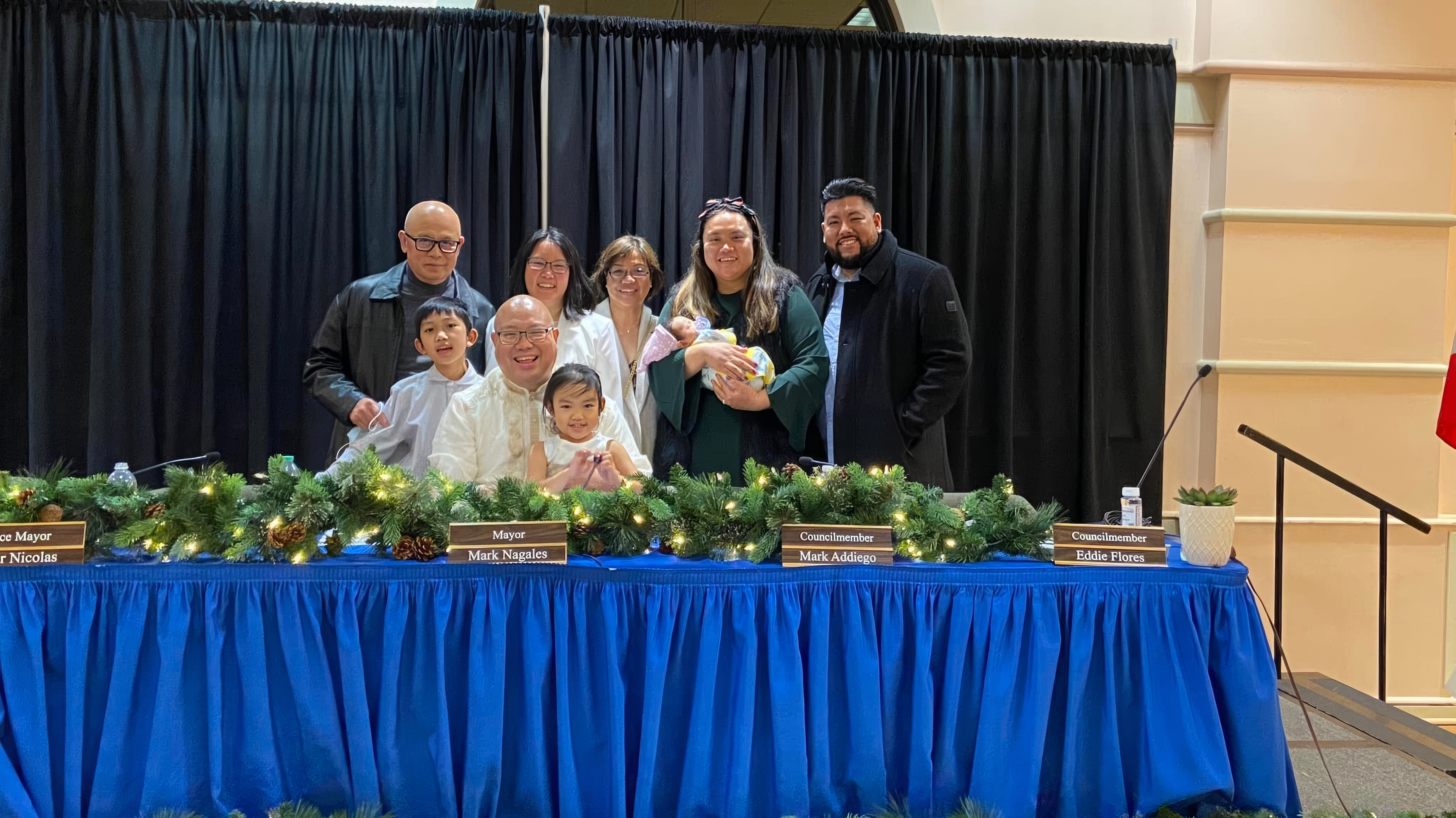 Mark Nagales sworn in as South San Francisco's first Filipino Mayor at the 2022 council reorganization