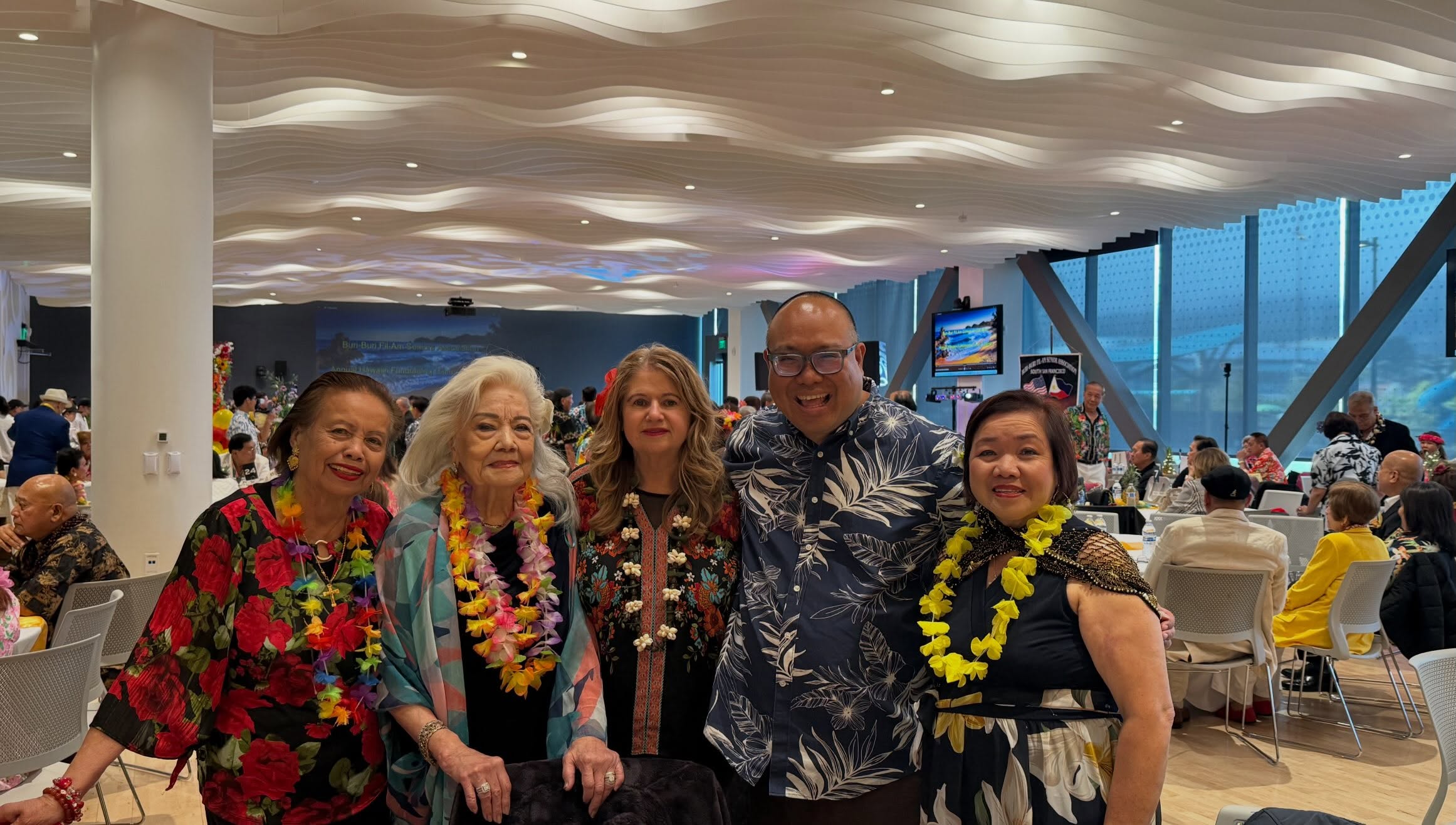 Mark Nagales with seniors at Buri Buri